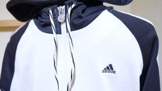 Sudadera Adidas B/N Talla M Capucha Cremallera