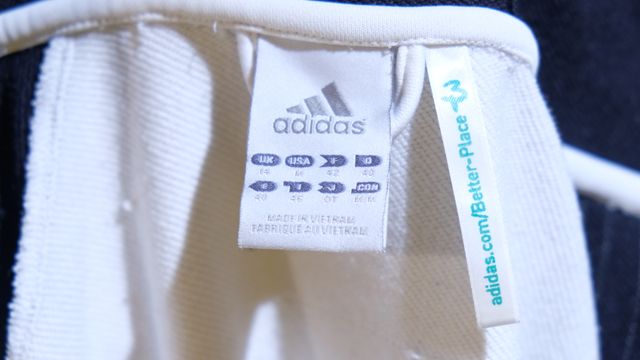 Sudadera Adidas B/N Talla M Capucha Cremallera