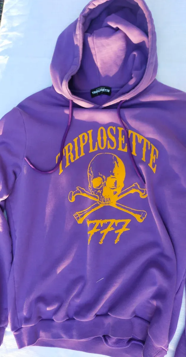 Sudadera Triplosette Morada y Dorada