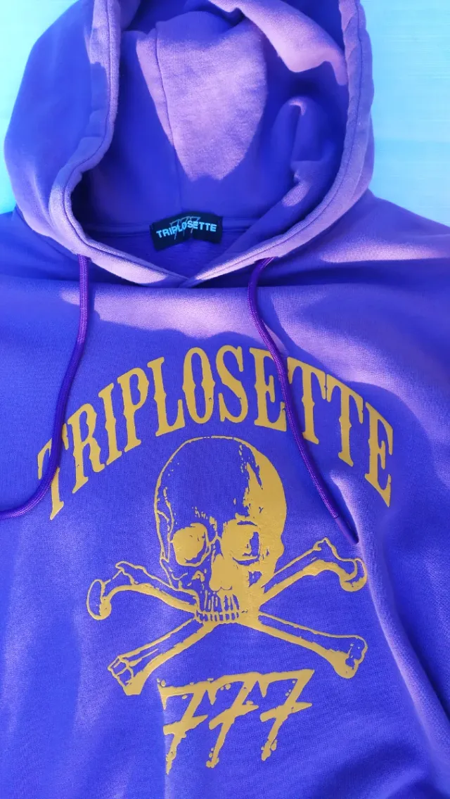 Sudadera Triplosette Morada y Dorada