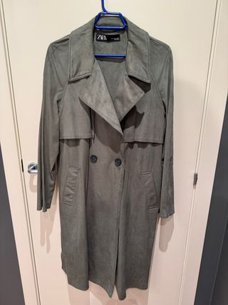 Gabardina Zara Verde Oscuro Talla XL