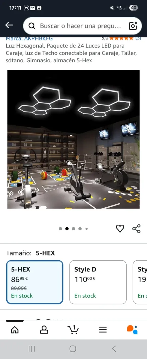 Lámparas LED Hexagonales