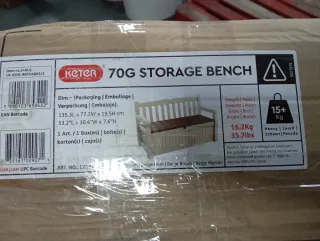 Banco arcón exterior 140x60x84cm