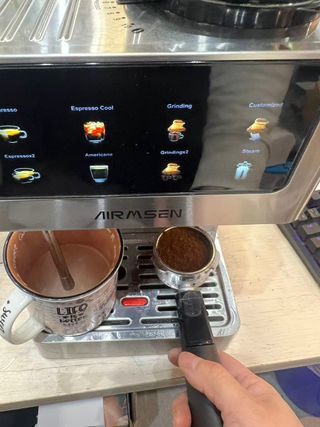 AIRMSEN Cafetera de Café Espresso con Molinillo