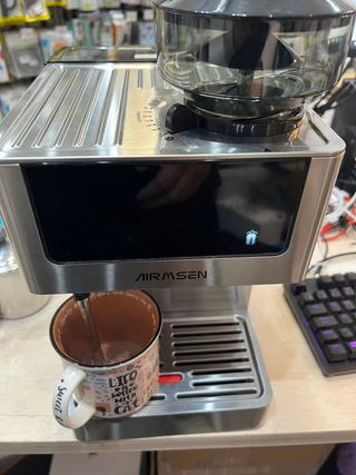 AIRMSEN Cafetera de Café Espresso con Molinillo