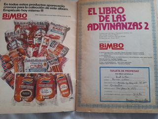 Album El libro de las adivinanzas 2 Bimbo 1975