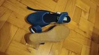Sandalias esparto azul