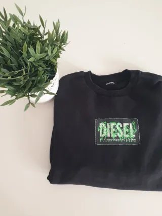 Felpa Diesel unisex nera con logo