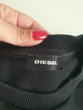 Felpa Diesel unisex nera con logo