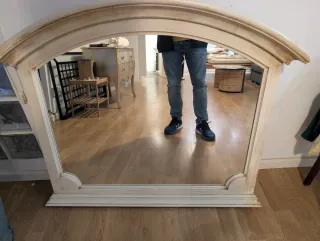 Espejo elegante estilo provenzal, madera maciza