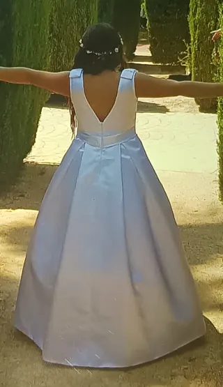 Traje Comunión Blanco con Bolso y Diadema