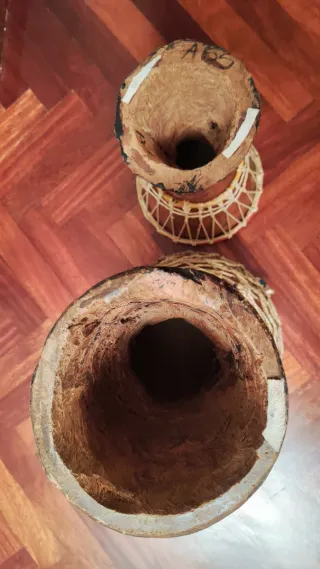 Djembe de madera artesanal, auténtico de Senegal