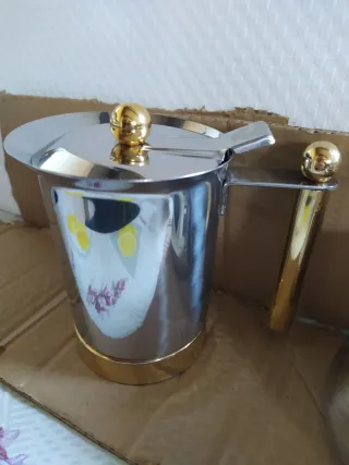 Caffettiera VeV Viganò Acciaio Inox e Oro 6 tazze