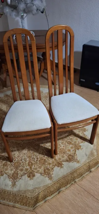 Juego de 2 sillas de comedor madera