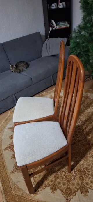 Juego de 2 sillas de comedor madera