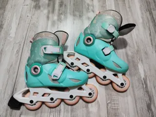 Patines Oxelo 4 ruedas verde menta