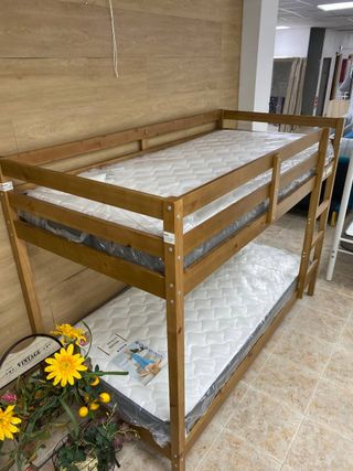 !!Litera de madera+2 colchones 16cm!!