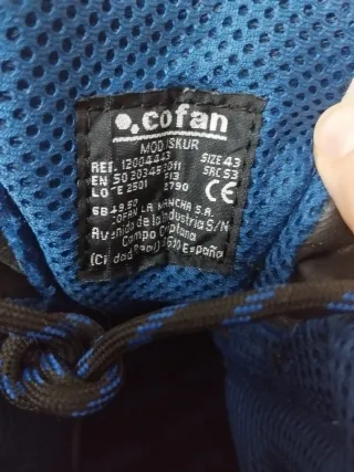 Botas de seguridad Cofan negras y azules
