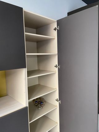 Mueble Columna Doca Texturado Negro