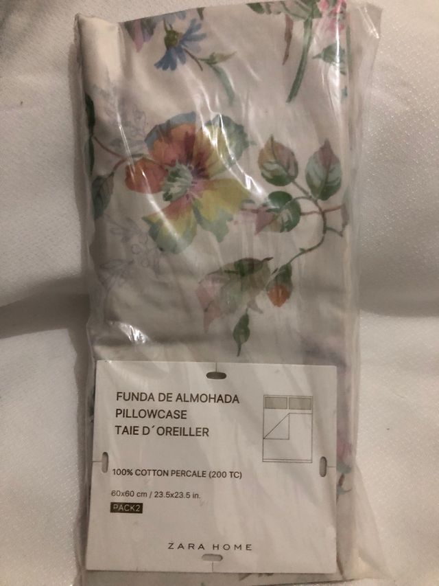 Fundas Almohada Zara Home Algodón Percale Pack 2