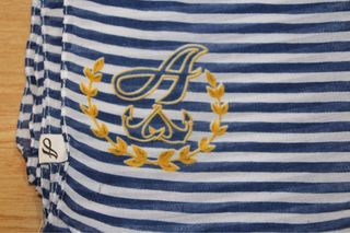 Pañuelo rayas azul y blanco