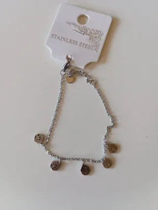 Bracciale donna acciaio con ciondoli