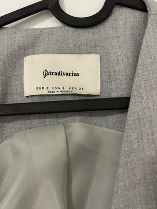 Chaleco largo gris Stradivarius Talla S