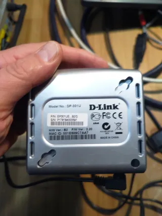 Servidor Impresora D-Link DP301U Plata