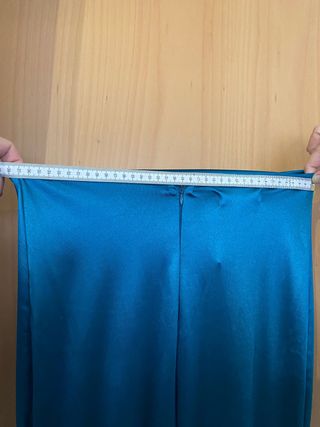 Vestido fiesta largo verde azulado Talla M