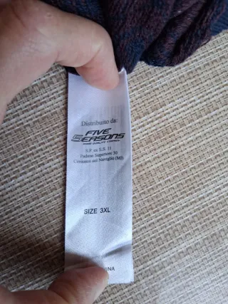 Maglione Fred Mello Blu/Rosso Taglia 3XL