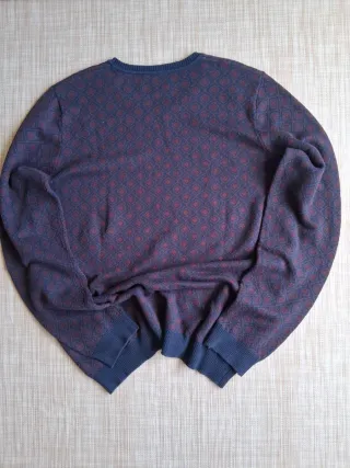 Maglione Fred Mello Blu/Rosso Taglia 3XL