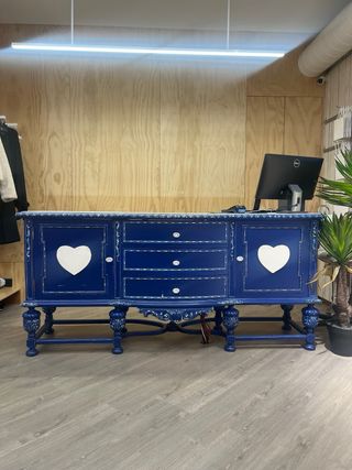 Mostrador de madera maciza restaurado