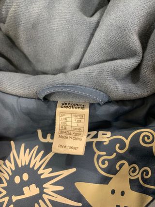 Mono nieve niño Talla 4 años