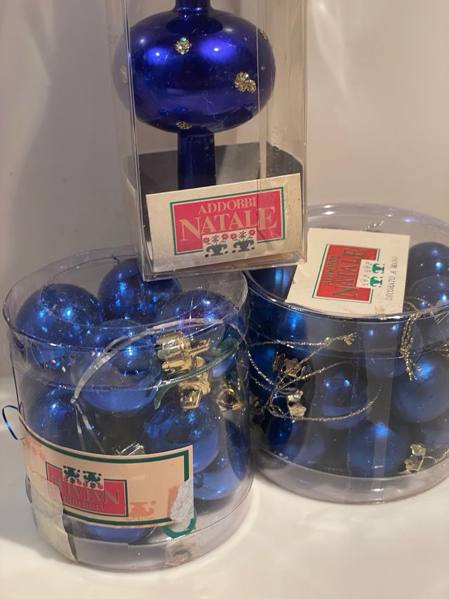 Decorazioni Vintage Albero Natale Blu