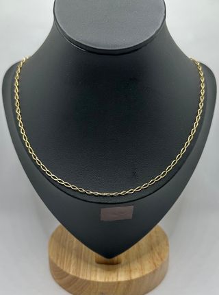 Cadena Bilbao de oro de 18k, 4.69 g, 58.5 cm.