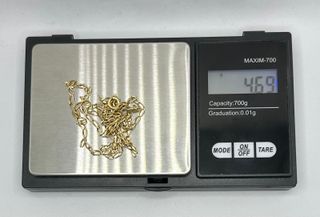 Cadena Bilbao de oro de 18k, 4.69 g, 58.5 cm.