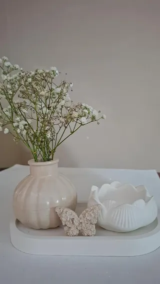 Set decorativo in gesso ceramico