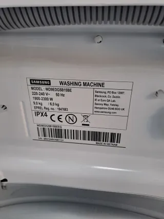 Lavadora secadora Samsung 9+6,kg 1 años garantía