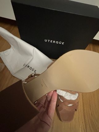 Sandalias Uterqüe Talla 40 Color Maquillaje Nuevas