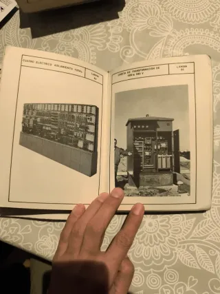 Tres libros antiguos de electricidad