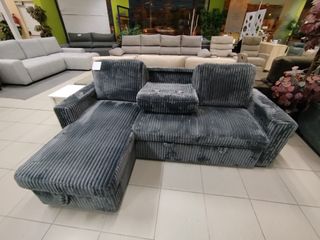 Chaise Longue Terciopelo Gris