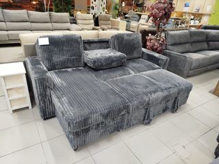 Chaise Longue Terciopelo Gris