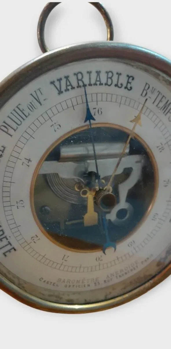 Barómetro Antiguo Castel Opticien París