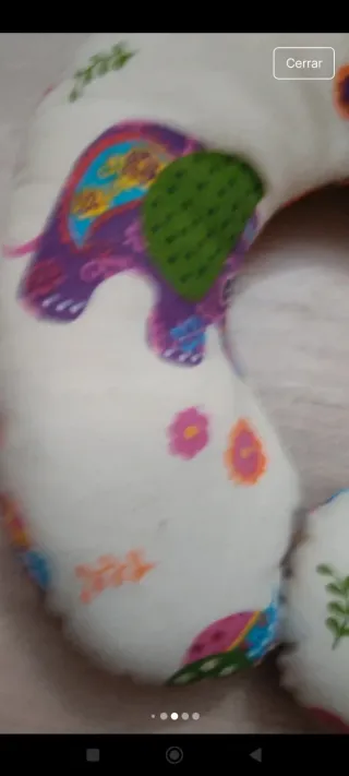 Cojín de viaje elefantes multicolor