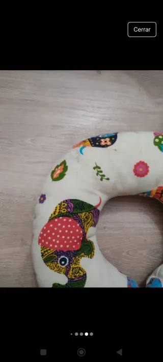 Cojín de viaje elefantes multicolor