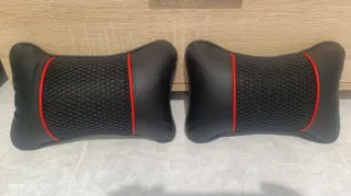 Reposacabezas Coche Negro/Rojo (2 uds)