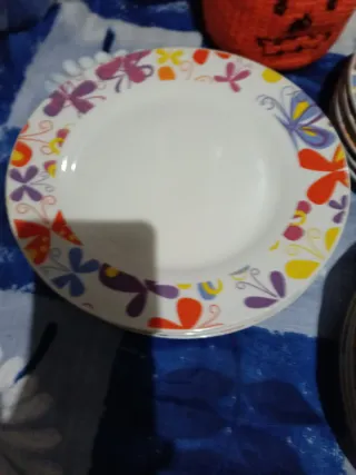 Vajilla 6 servicios porcelana multicolor