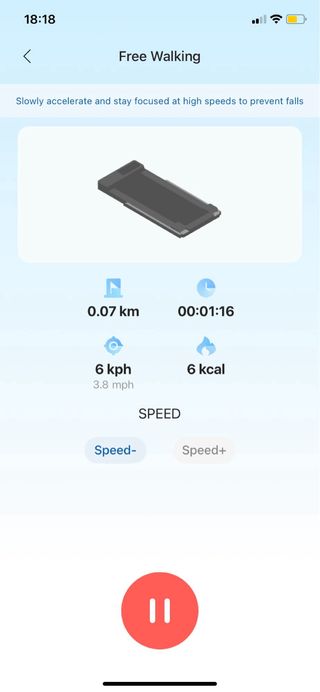 Cinta de andar compacta con mando