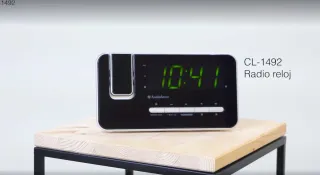 Smartwares reloj despertador cl-1492 Negro/Plata