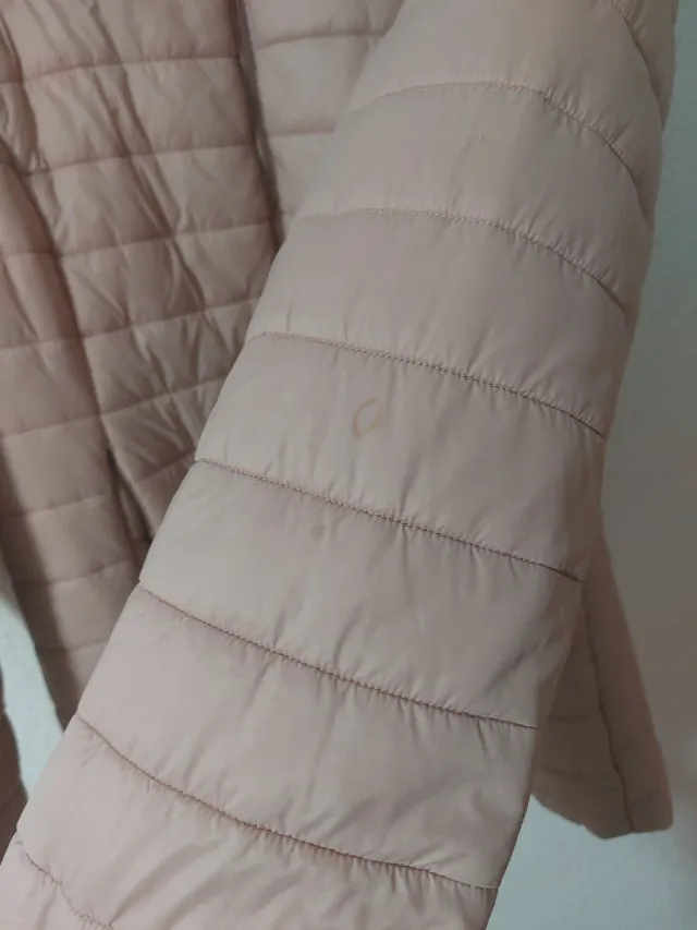 Abrigo reversible rosa y multicolor